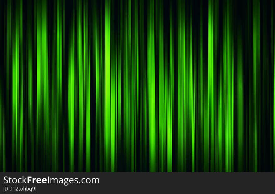 Green digital curtain