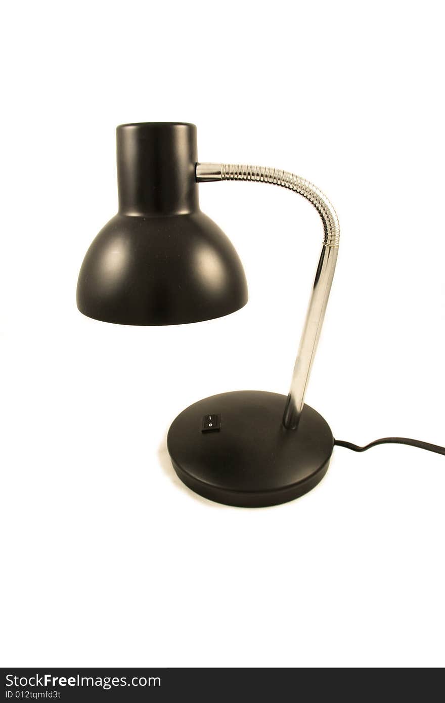 Black lamp isolated on the white background. Black lamp isolated on the white background