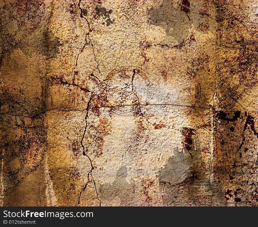 Grunge background with  cracks, dirt, stains, filigree, floral. Grunge background with  cracks, dirt, stains, filigree, floral