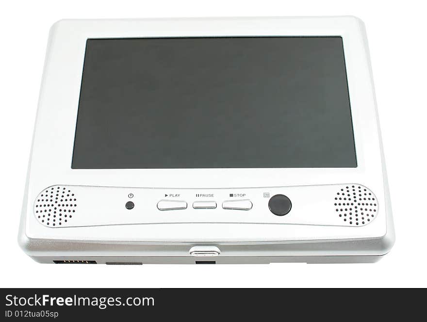 Dvd player on white