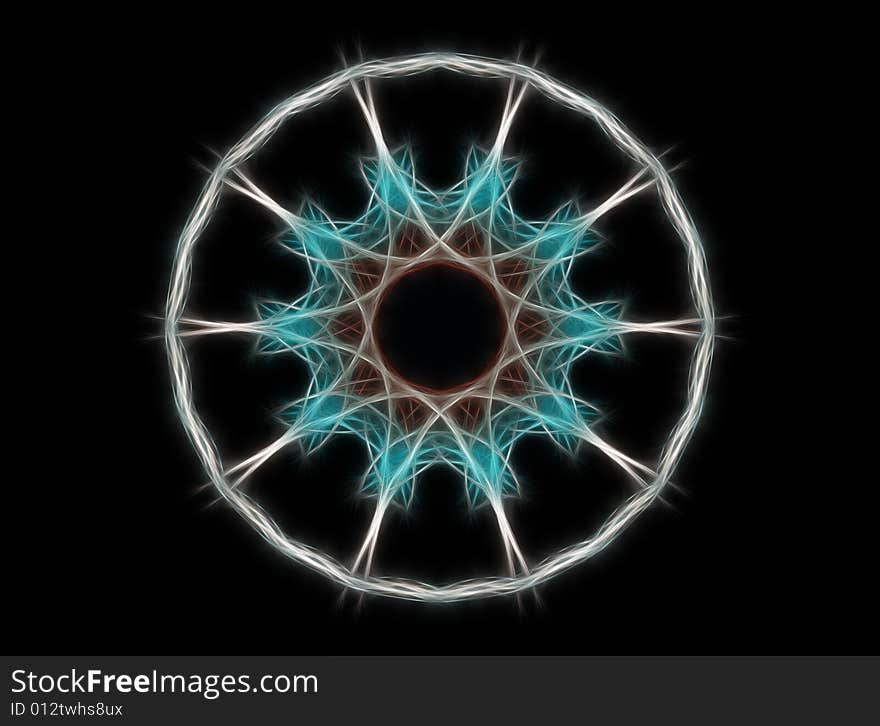 Abstract illustration on black background