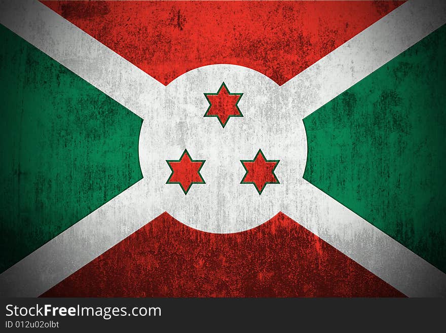 Grunge Flag Of Burundi