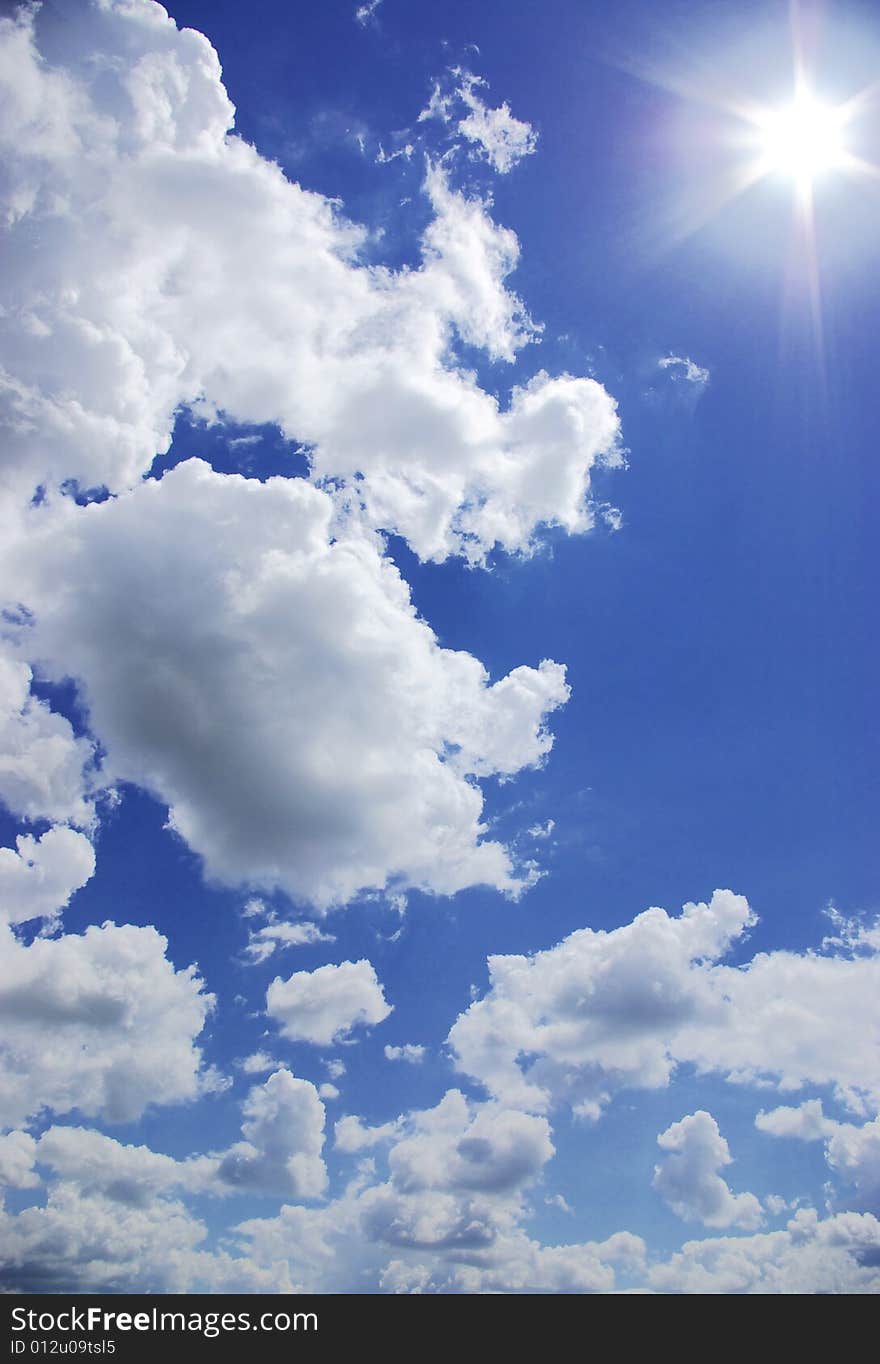 Beautiful blue sky and white clouds. Beautiful blue sky and white clouds