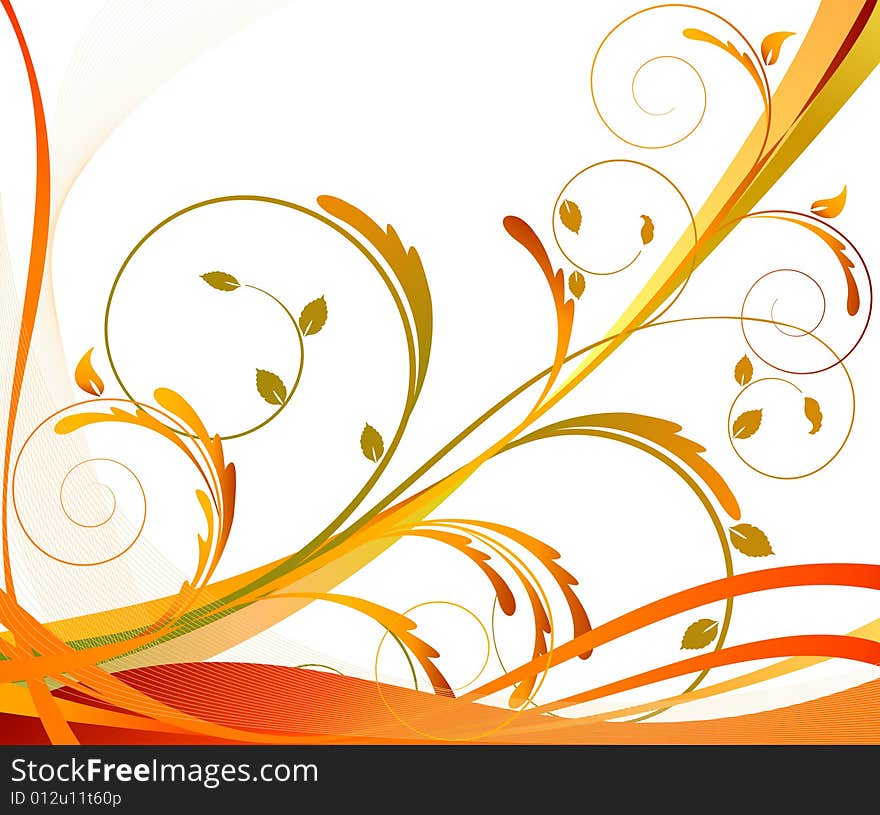 Floral background vector