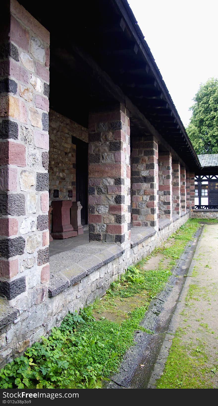 Reconstruction of Roman Atrium with Garden. Reconstruction of Roman Atrium with Garden