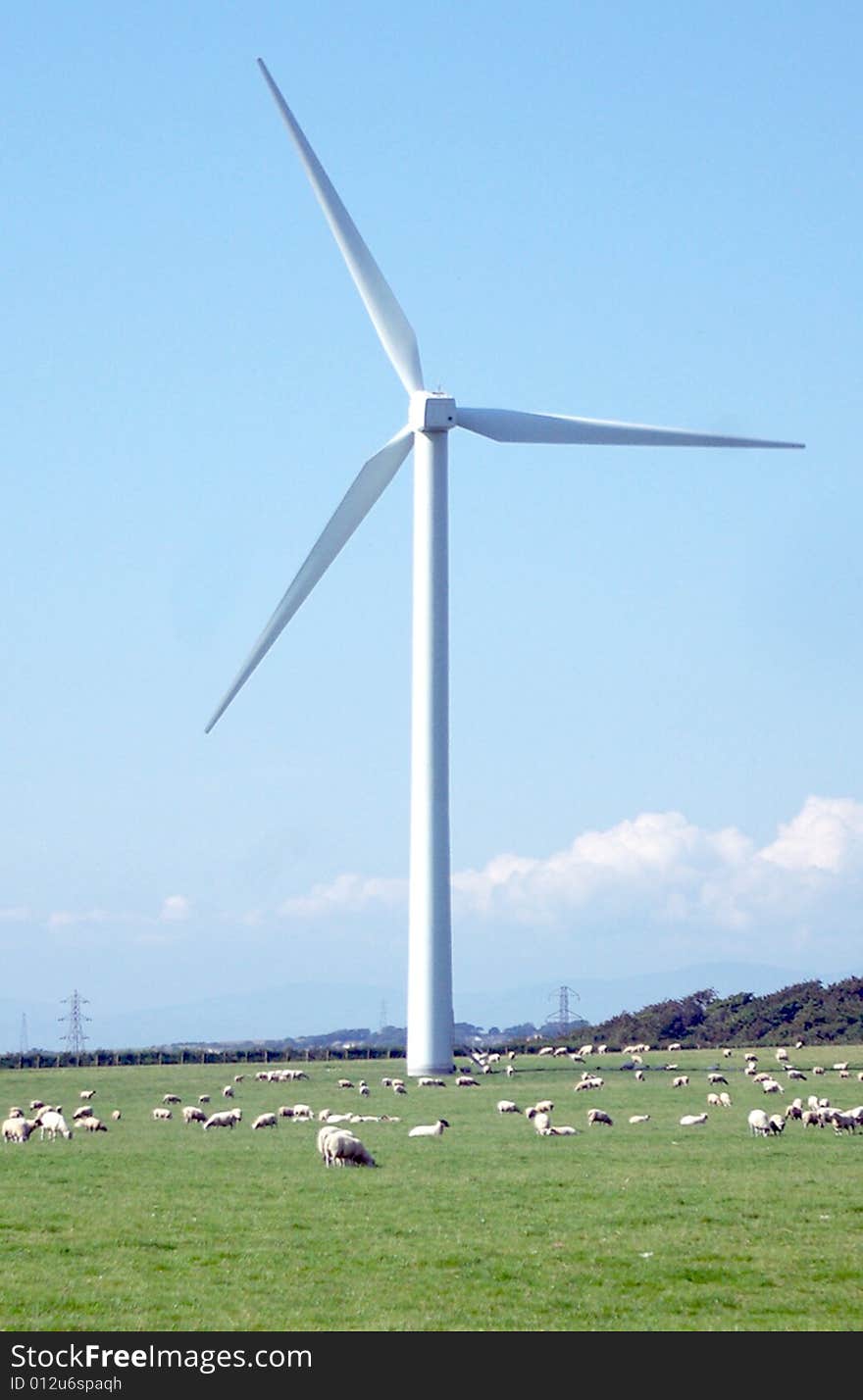 Wind Turbine at the Wind Farm in Cumbria England.