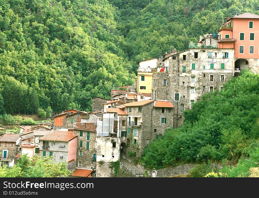 Pigna is a small and ancient village - Liguria. Pigna is a small and ancient village - Liguria