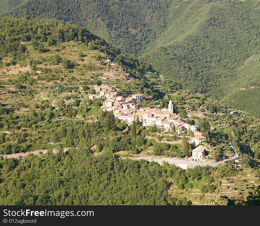 Mountain village, liguria