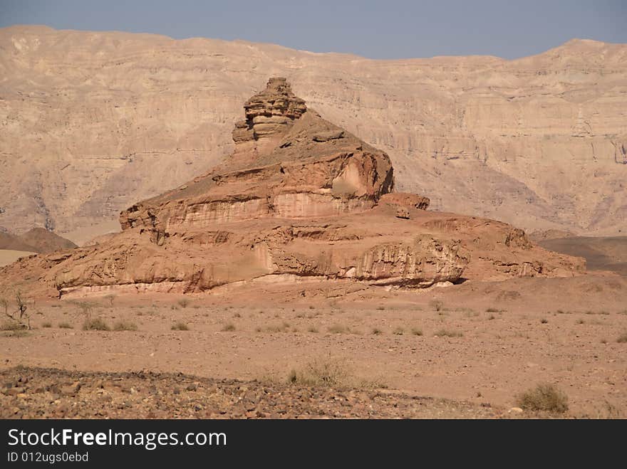 Sandstone Screw in park Timna in Israel