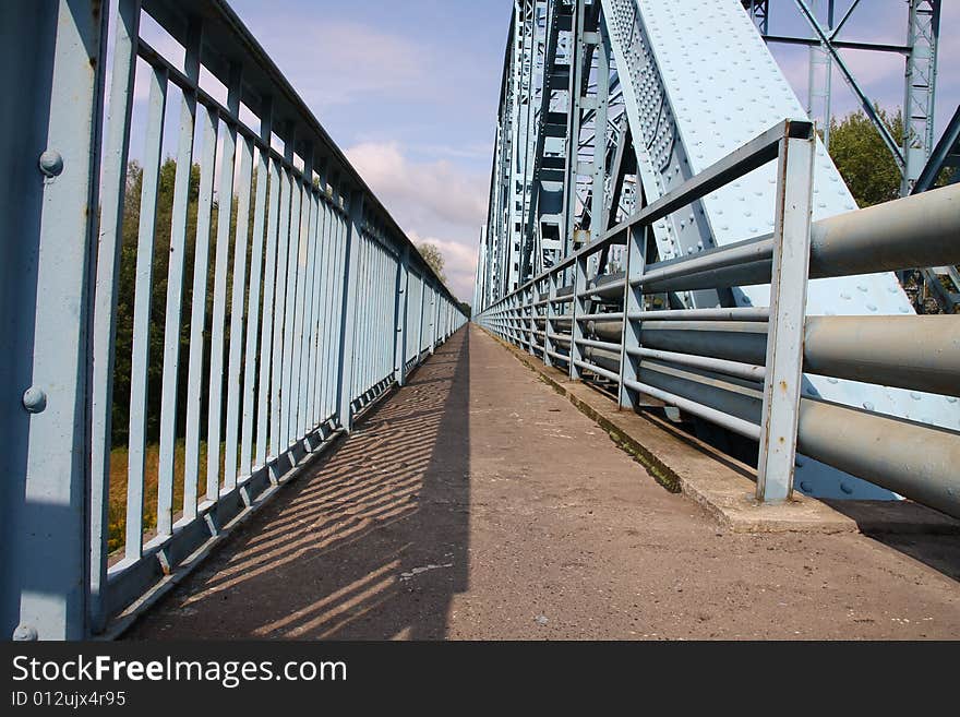 Bridge over the river in Poland. Bridge over the river in Poland