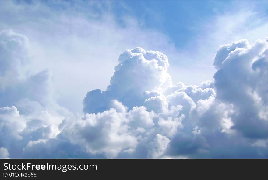 Blue sky with clouds