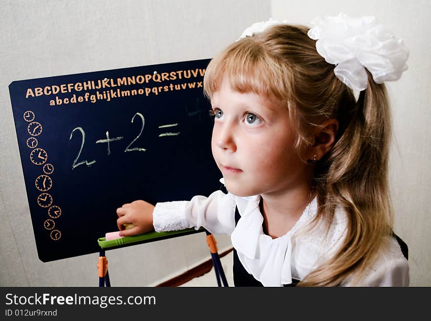 Little Girl In Classroom