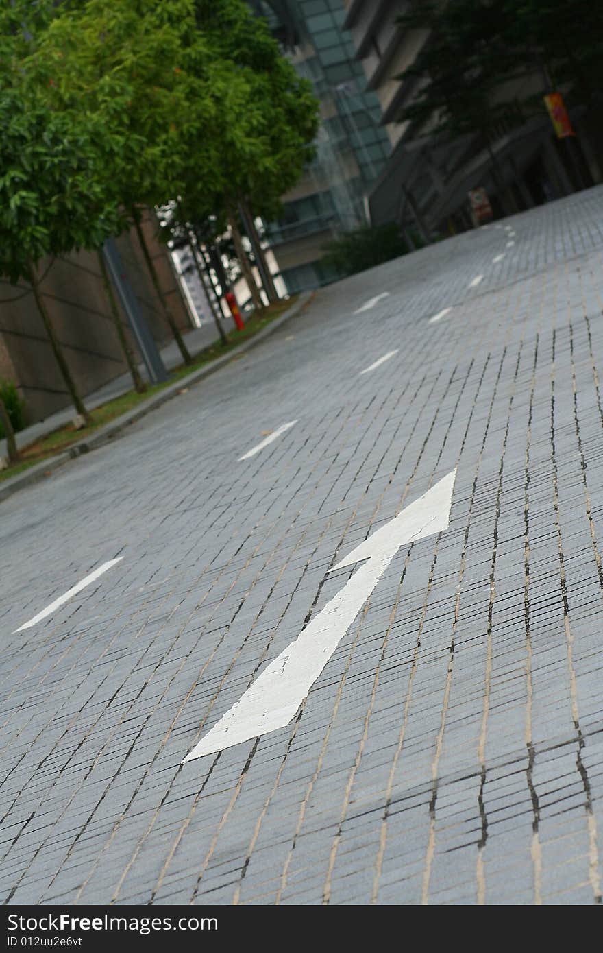 Road direction arrows