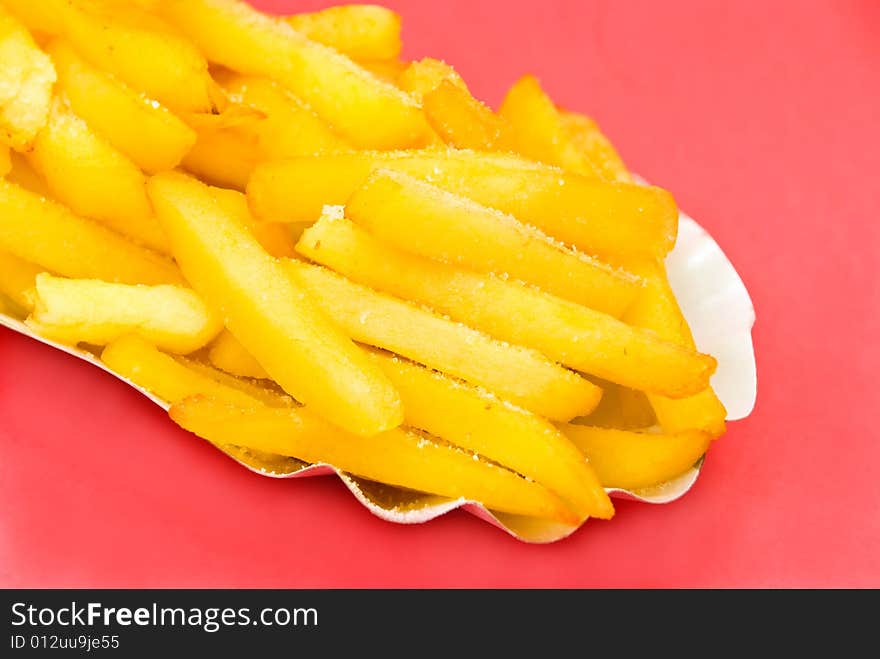 Golden,deep fried - french fries.close up