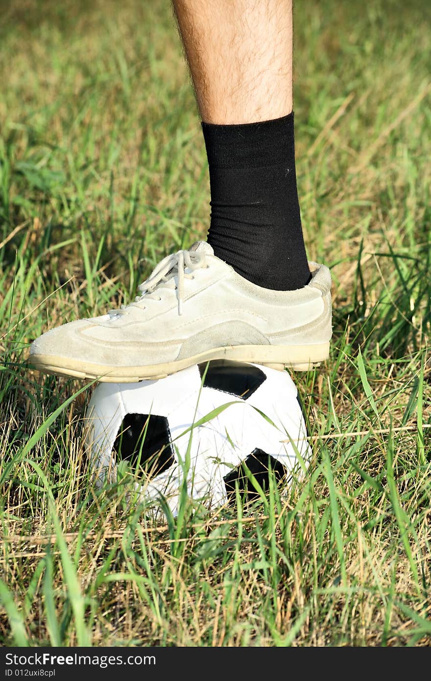 Sport background: close up of a soccer ball