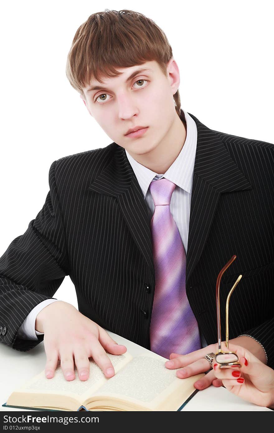 Group of business people working together. Shot in studio. Group of business people working together. Shot in studio.