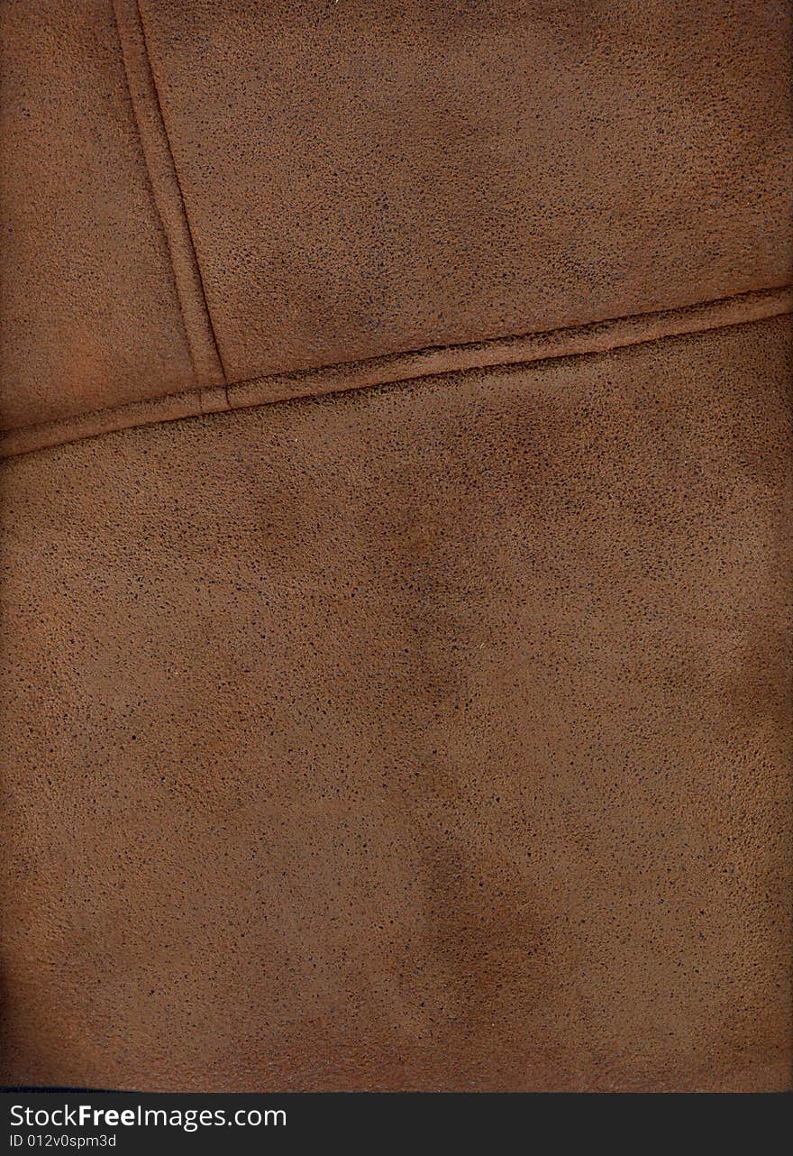 Natural qualitative brown leather texture. Close up.