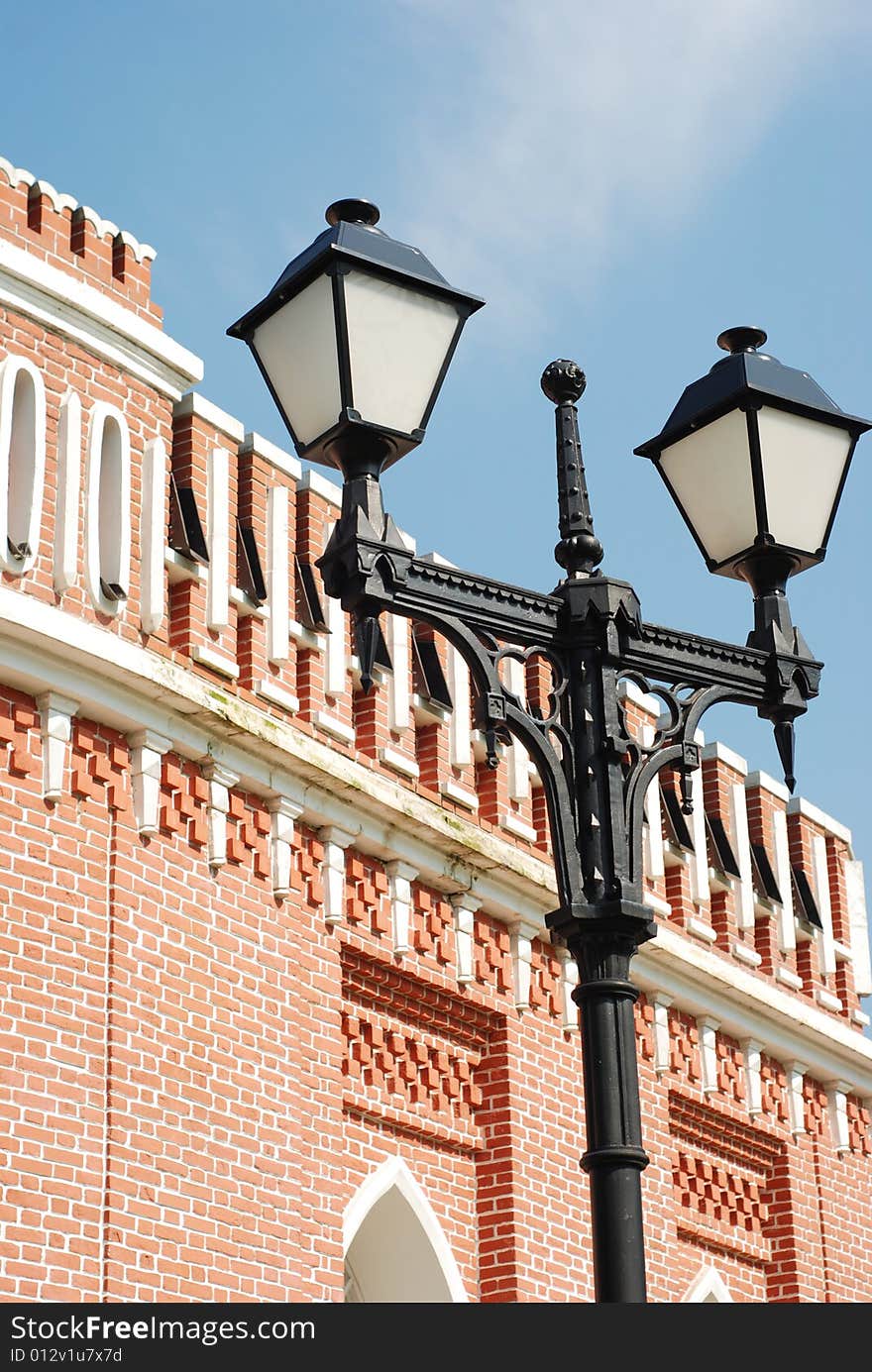 Russian palace on a background of the blue sky