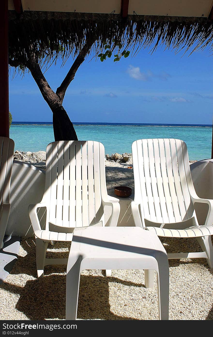 Chairs with a view of the ocean. Chairs with a view of the ocean