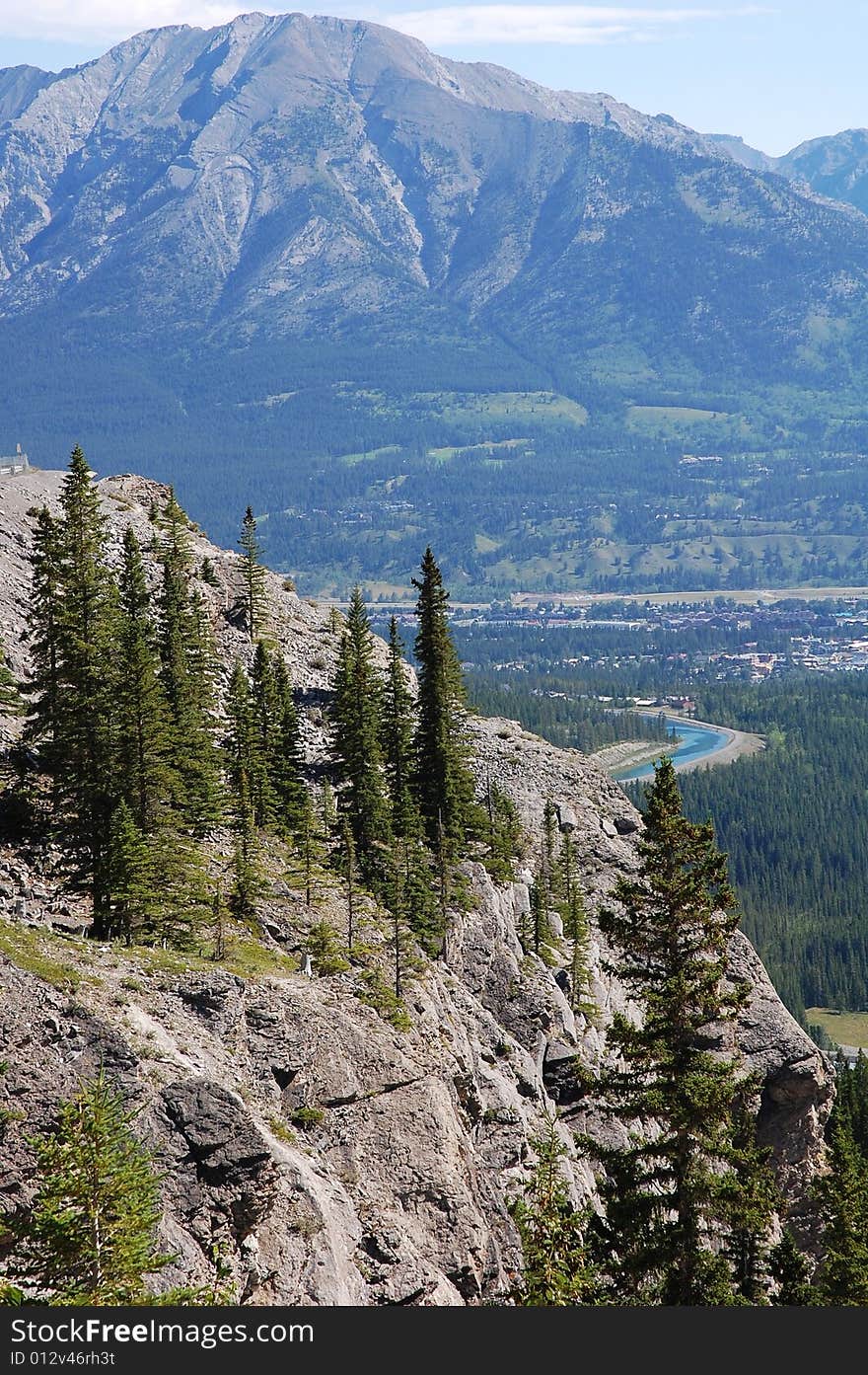 Hiking trails to the top of mountain indefatigable, kananaskis country, alberta, canada. Hiking trails to the top of mountain indefatigable, kananaskis country, alberta, canada