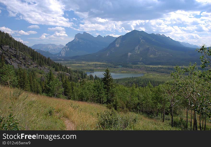 Mountains and lake