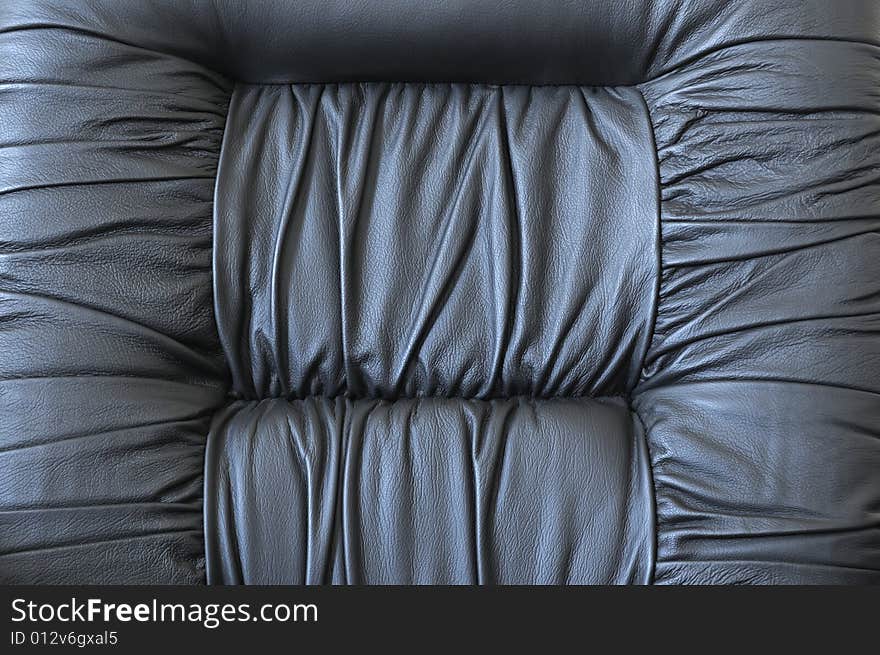 Black leather armchair