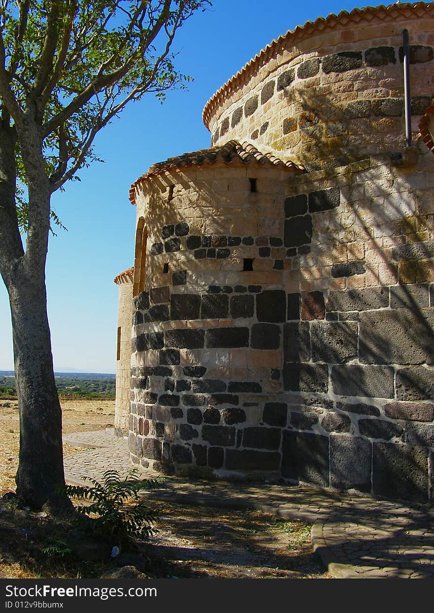 Santa Sabina Church near Silanus in Sardinia - Italy. Santa Sabina Church near Silanus in Sardinia - Italy