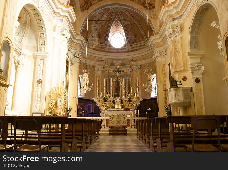 A view of the interior of a beautiful church