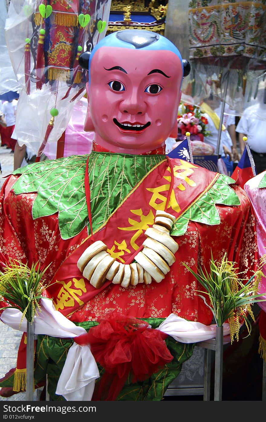 Street procession ritual during use in temple props. Street procession ritual during use in temple props