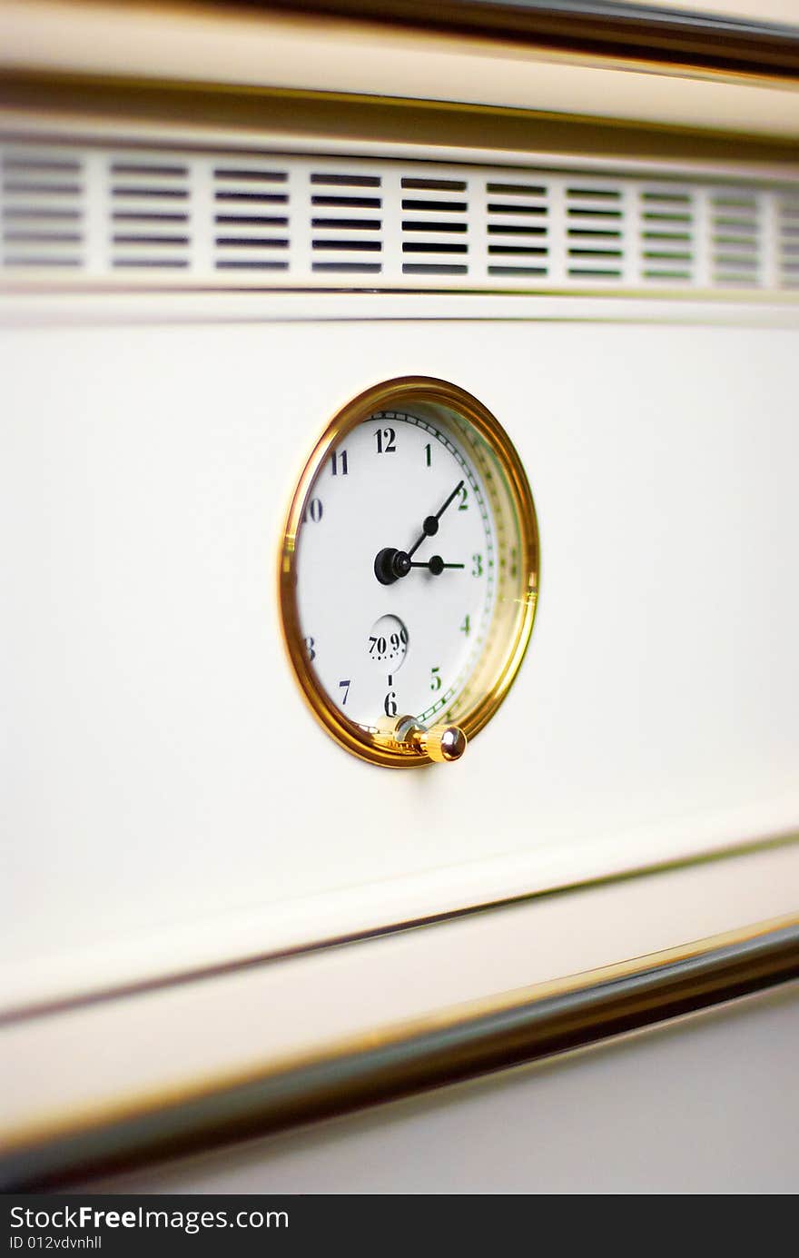 Oven clock in modern kitchen