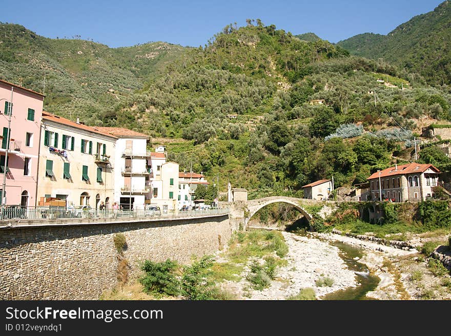 A view of Badalucco in Liguria. A view of Badalucco in Liguria