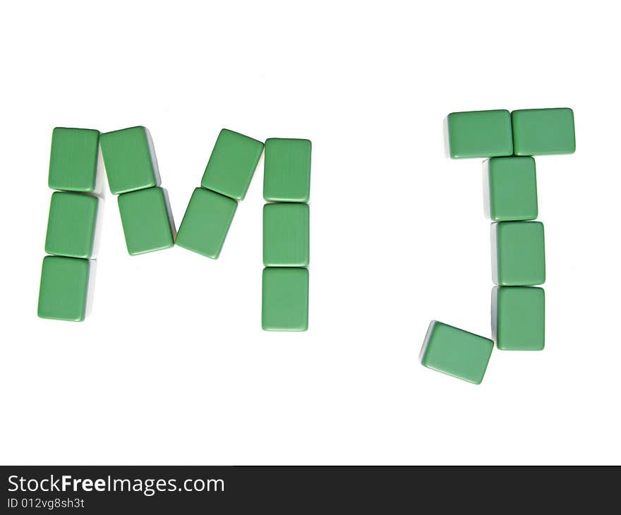 'M' and 'J', First letter of mahjong, a kind of chinese game.