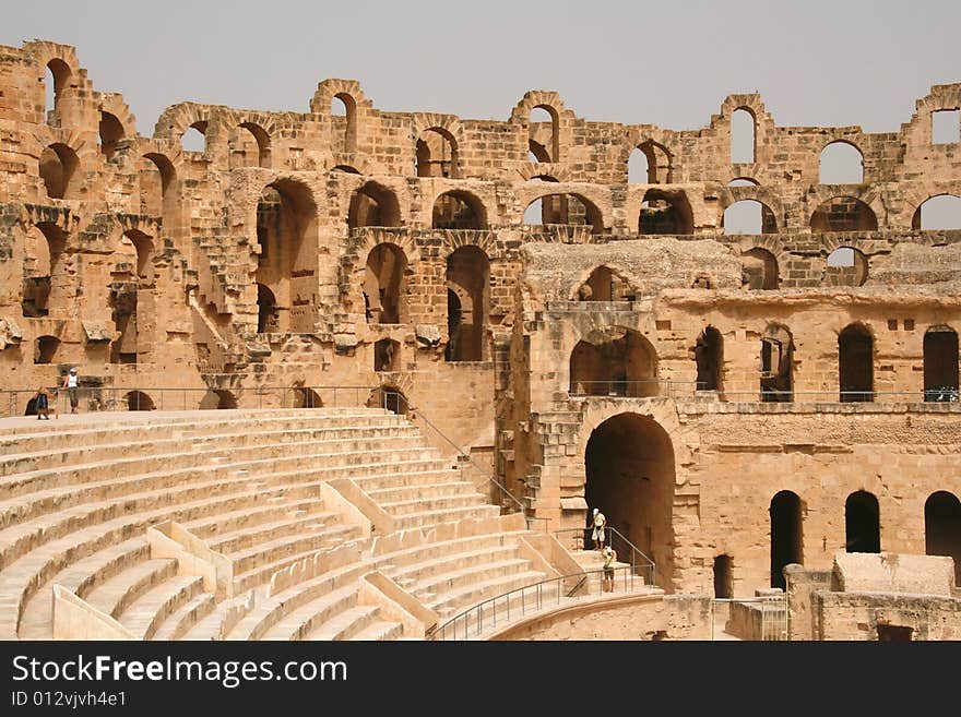 Amphitheater in El Jem, Tunisia