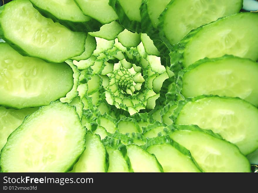 Abstract cucumber portal the leader to health. Abstract cucumber portal the leader to health