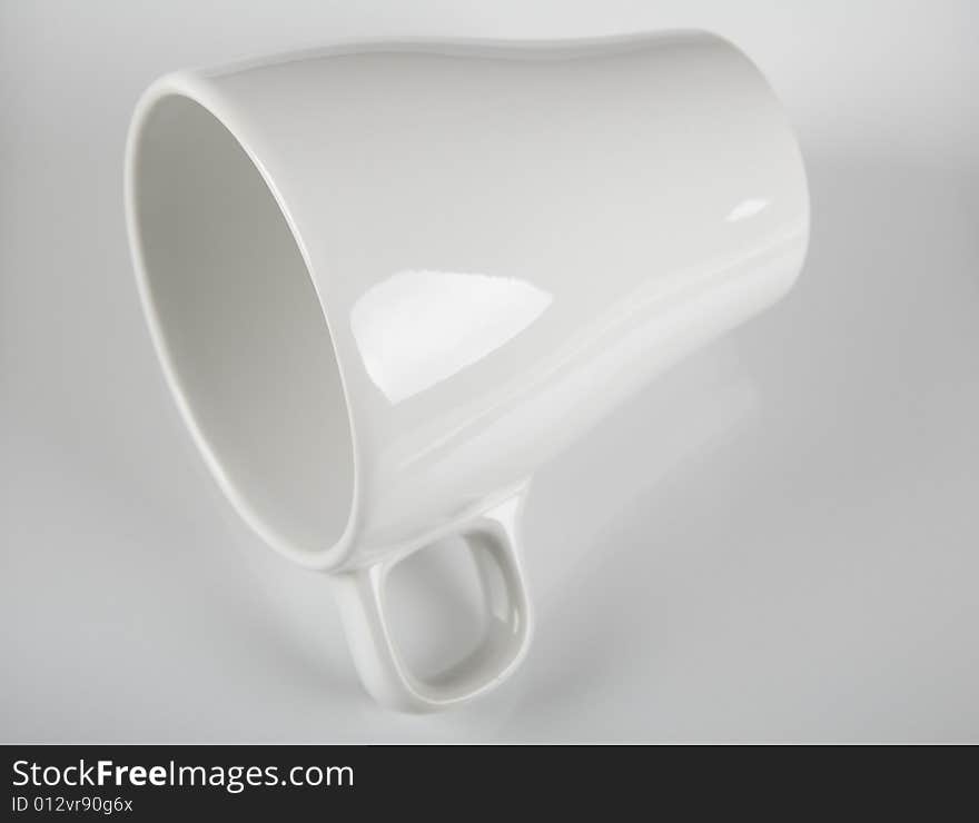 Cup made of white porcelain