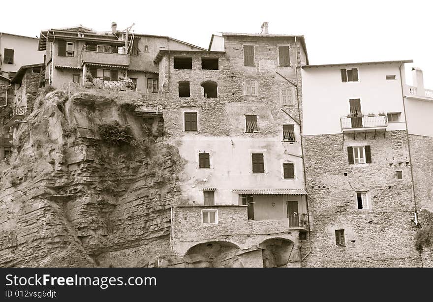 The picturesque historic hill town of Dolceacqua in Liguria. The picturesque historic hill town of Dolceacqua in Liguria