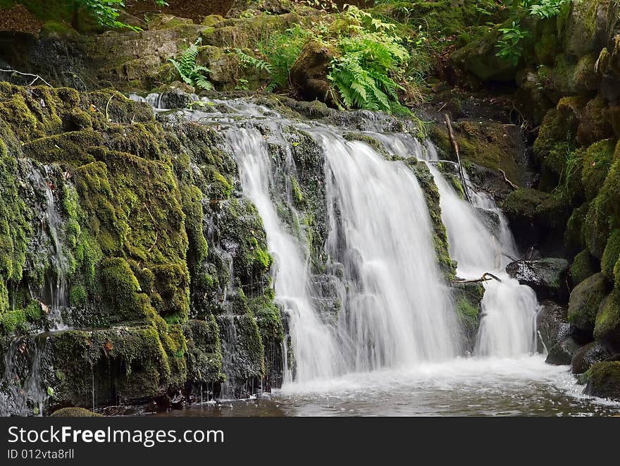 Water fall deep in the forest