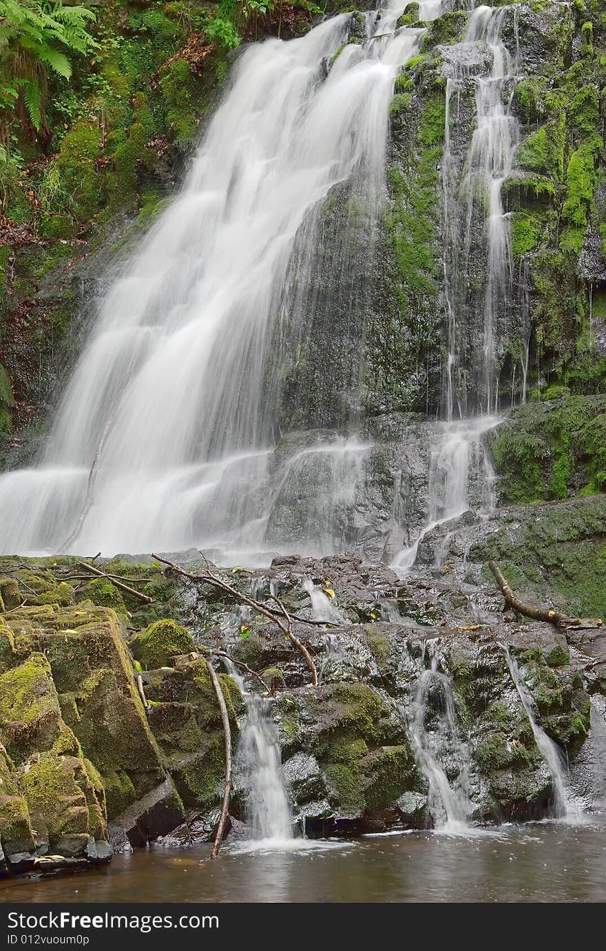 Water fall deep in the forest