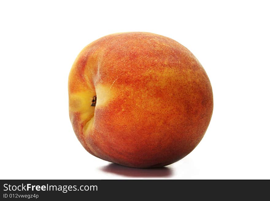 Peach Isolated On White Background