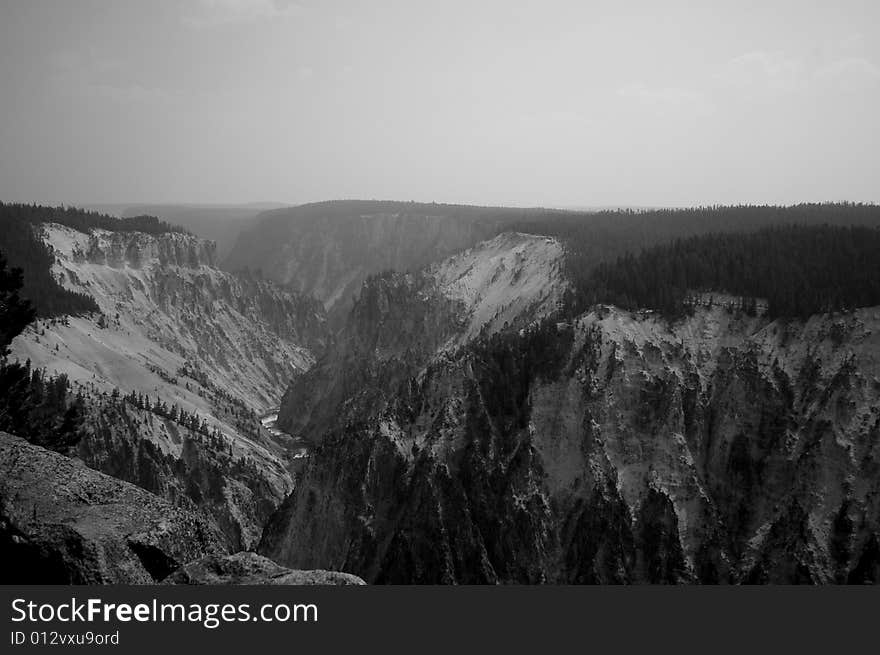 Beautiful Canyon Landscape in Yellowstone