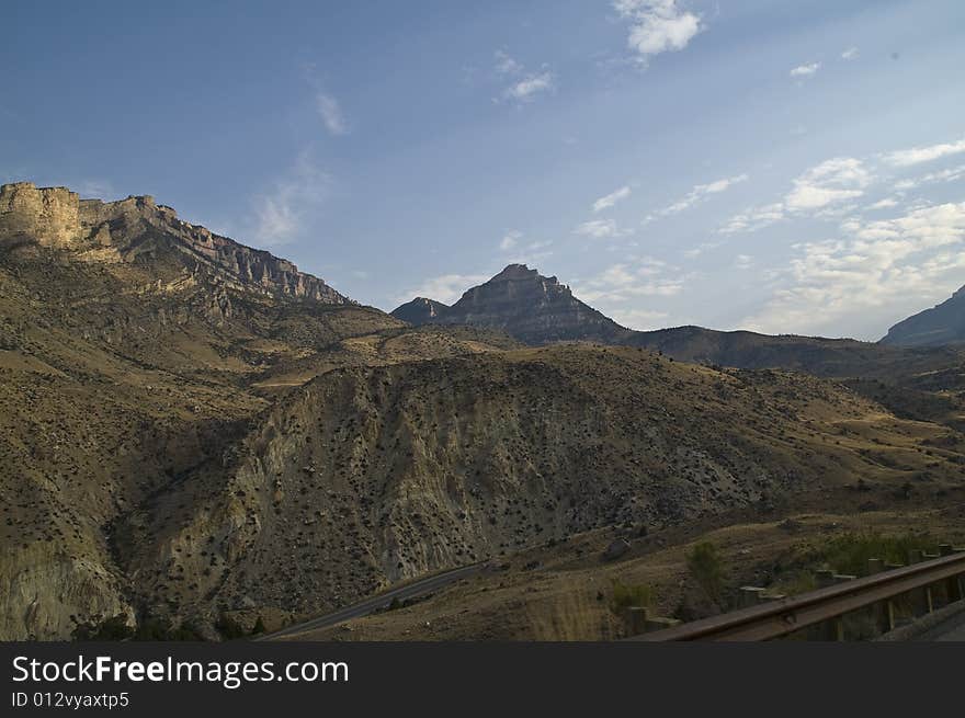 Beautiful Mountain Landscape in Yellowstone