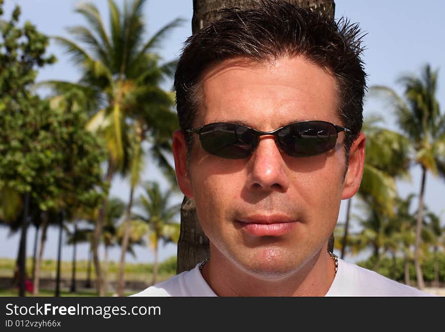 Headshot of a Man with Sunglasses