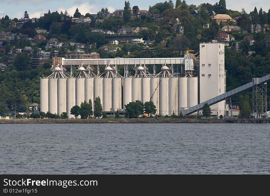 Grain Silos at Elliott Bay Washington