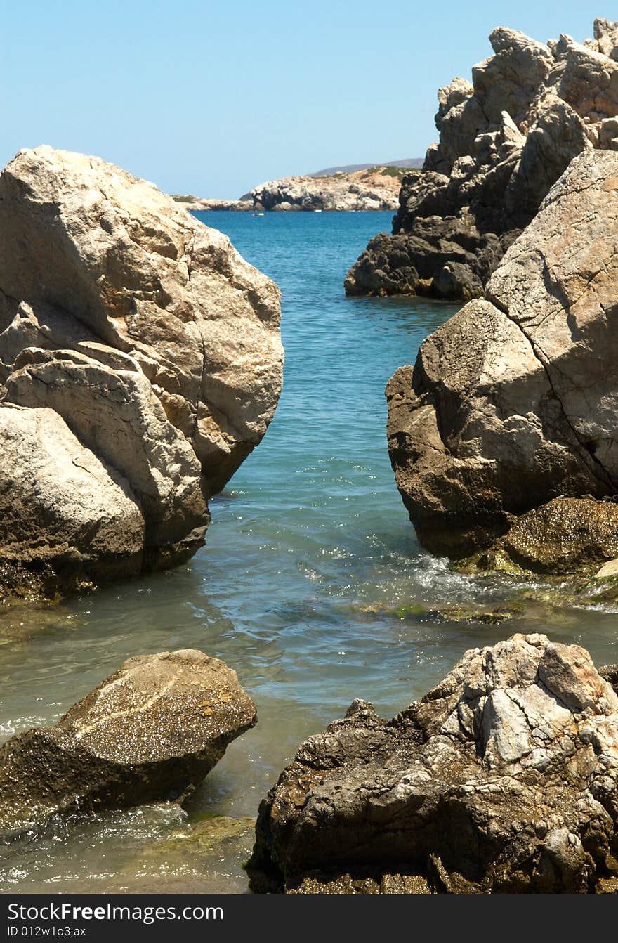 Rocky gate to the sea