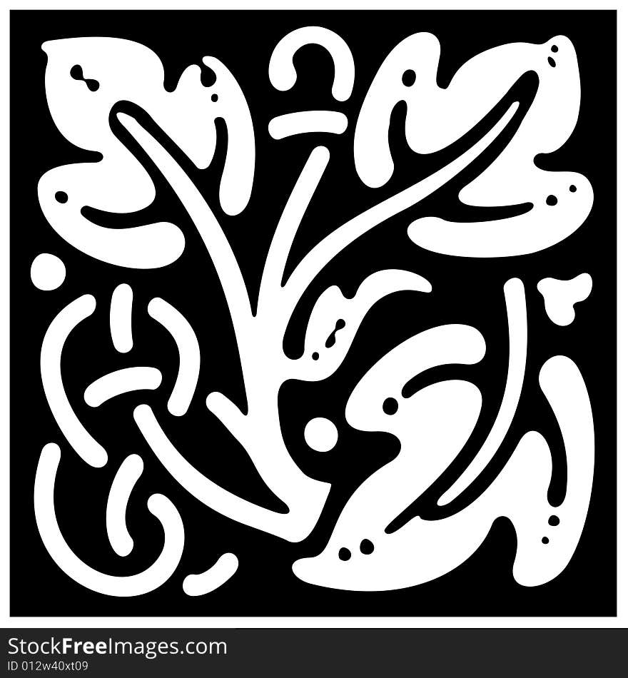 Black and white design ornament