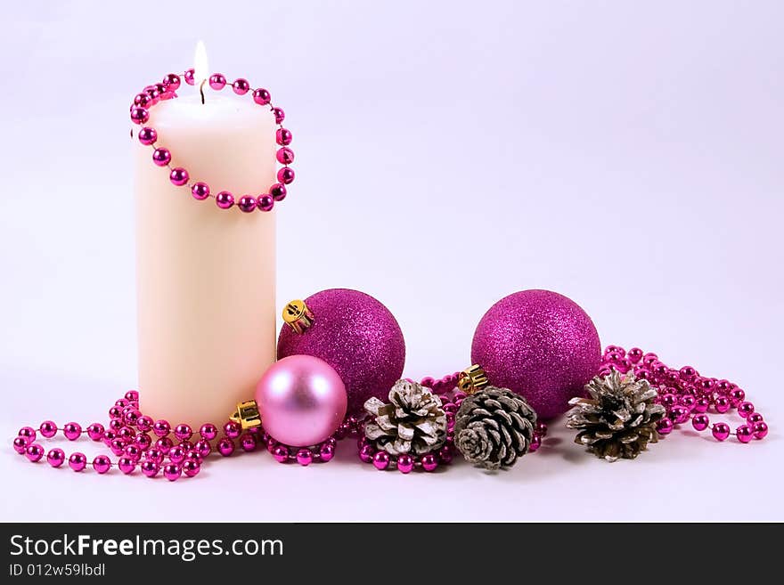 Christmas decoration on a white background