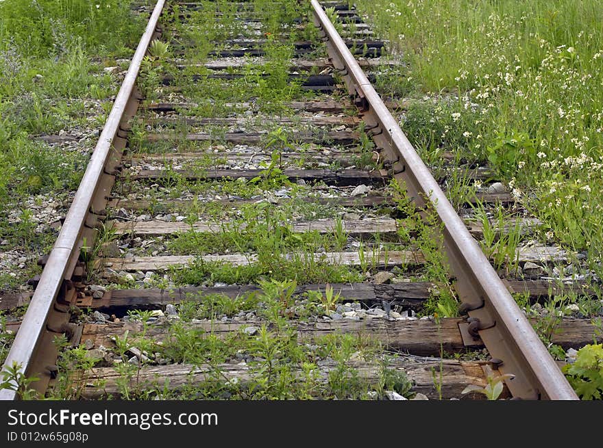 horizontal picture of an old railway