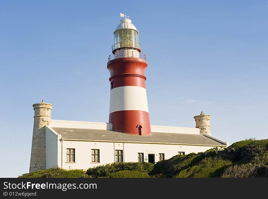 The second oldest and Southern-most lighthouse in Africa at Cape Aghullas, built in 1848. The second oldest and Southern-most lighthouse in Africa at Cape Aghullas, built in 1848.