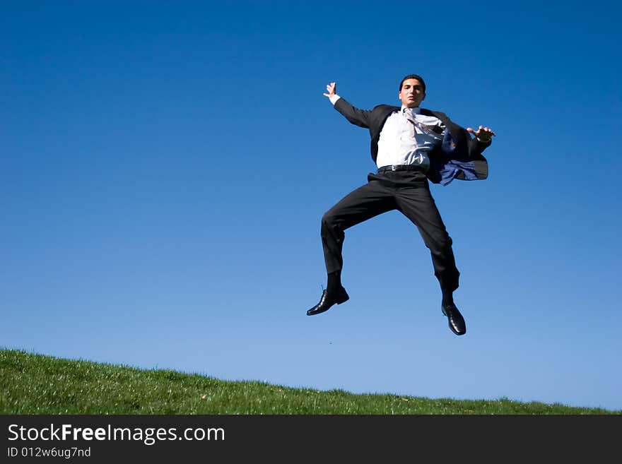 Businessman Jumping