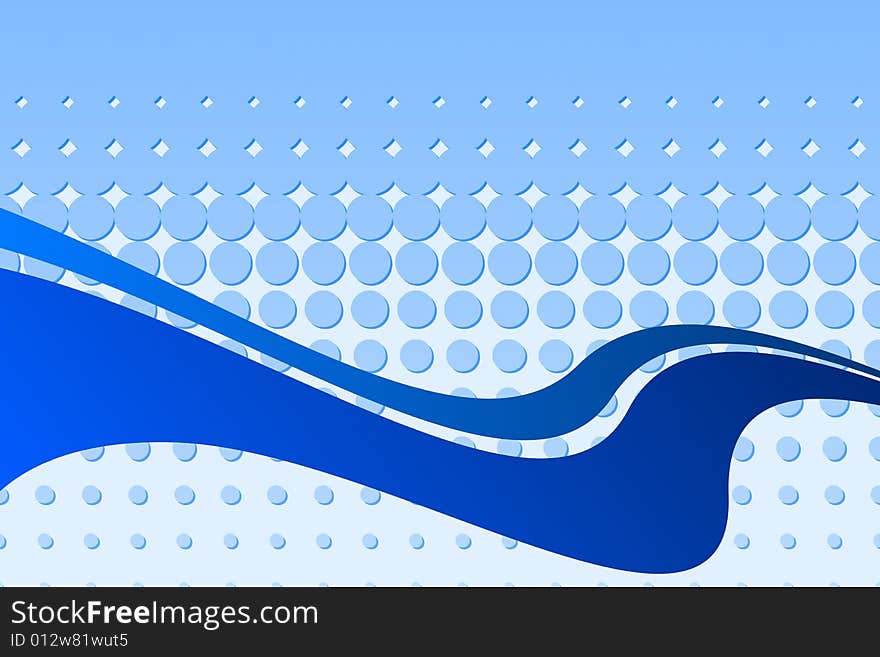 Vector illustration of abstract blue